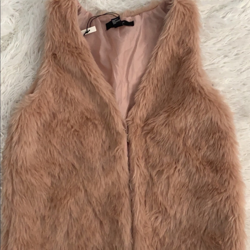 Pink flurry vest